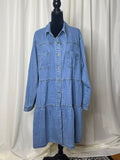 The Everyday Ruffle Denim Midi